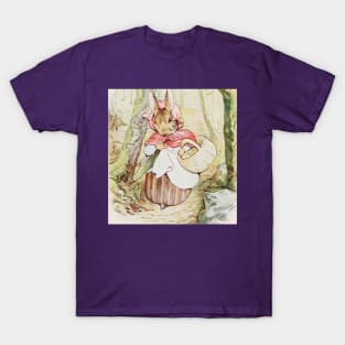 Mrs. Rabbit Goes To Market - Beatrix Potter T-Shirt